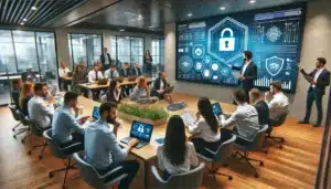 African business team reviewing supply chain cybersecurity risks and vendor protection strategies in 2026